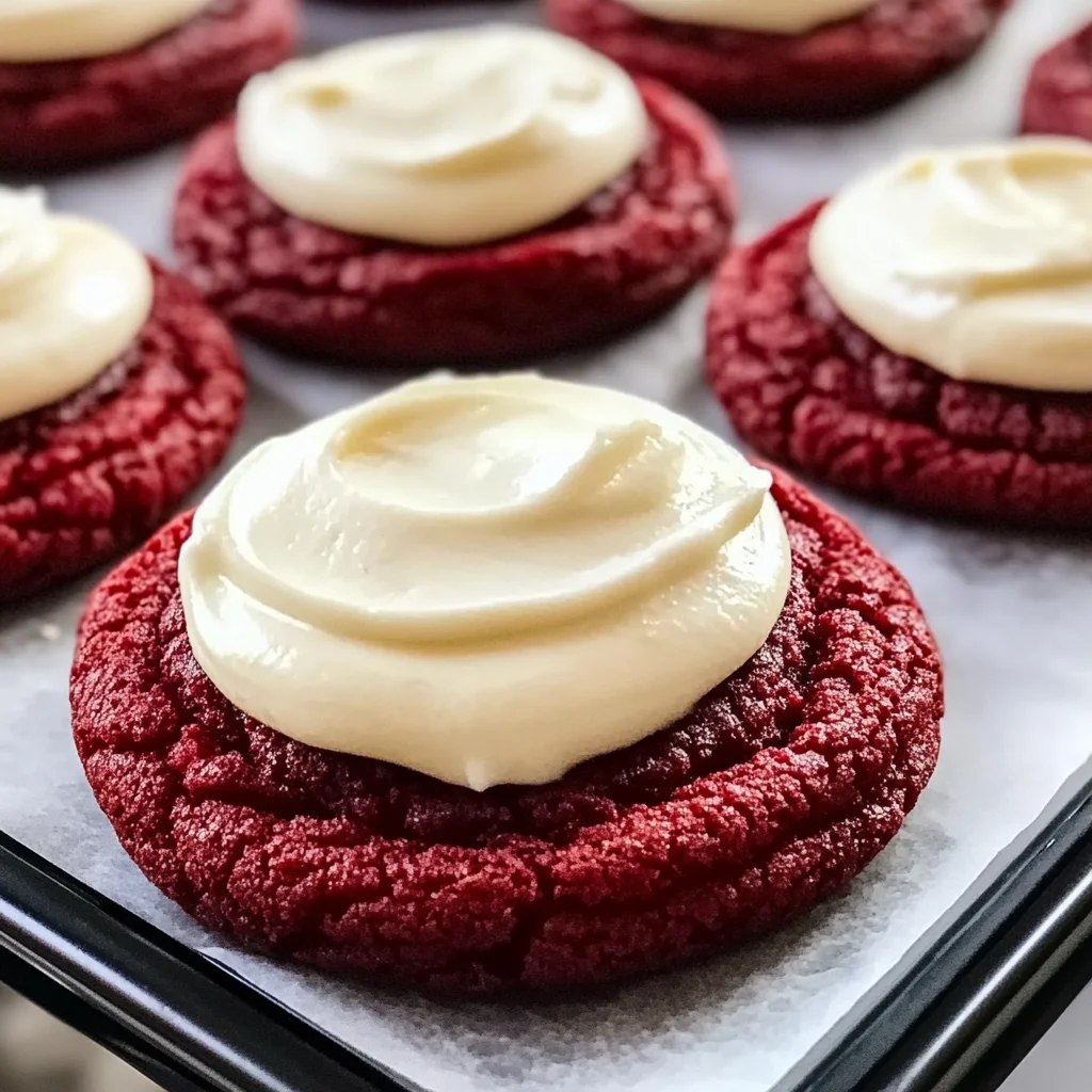 Red Velvet Cookies with Cream Cheese Frosting