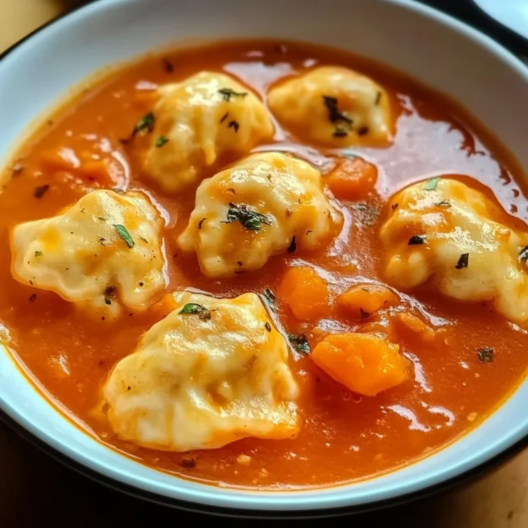 Tomato Dumpling Soup