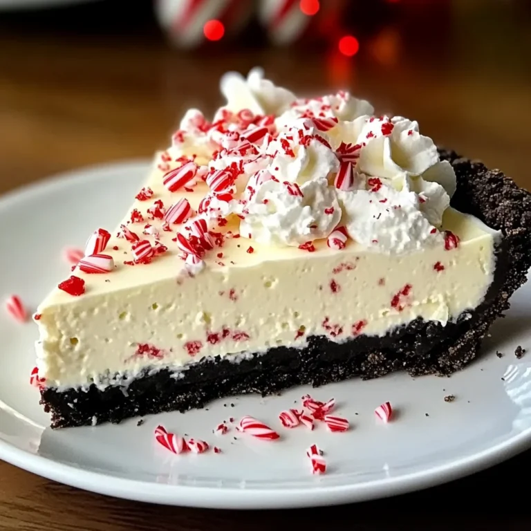 White Chocolate Peppermint Pie