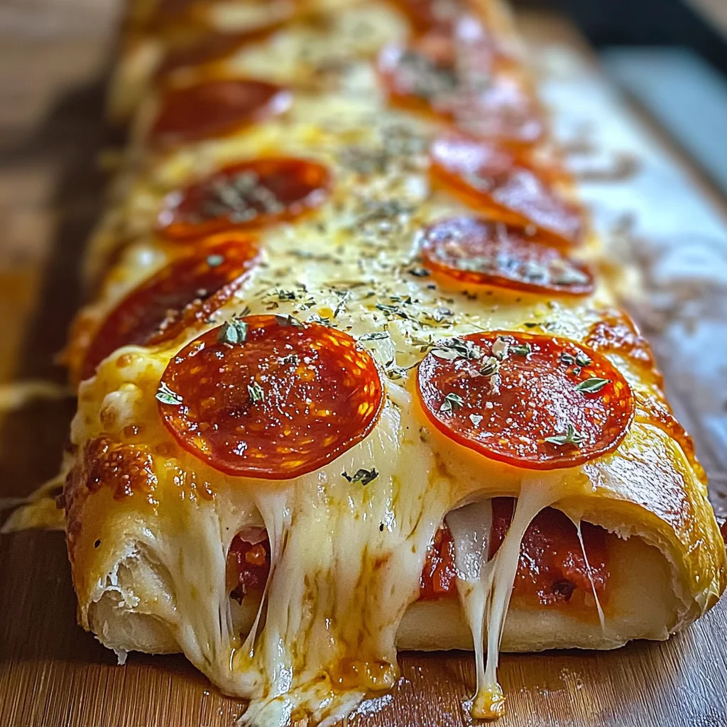 cheesy pepperoni stromboli
