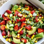 Summer Salad with Corn, Strawberries & Avocado
