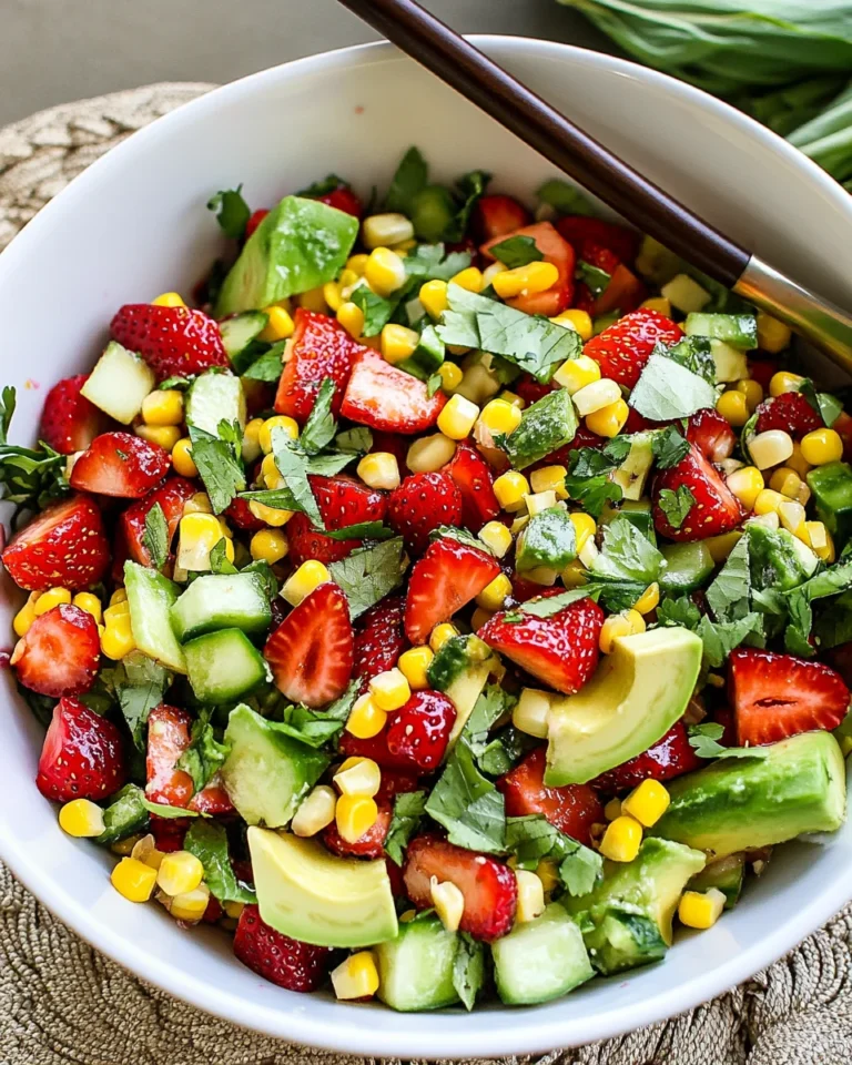 Summer Salad with Corn, Strawberries & Avocado