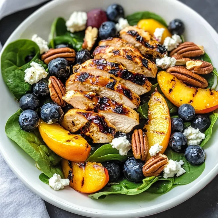 The Ultimate Grilled Peach Chicken Salad