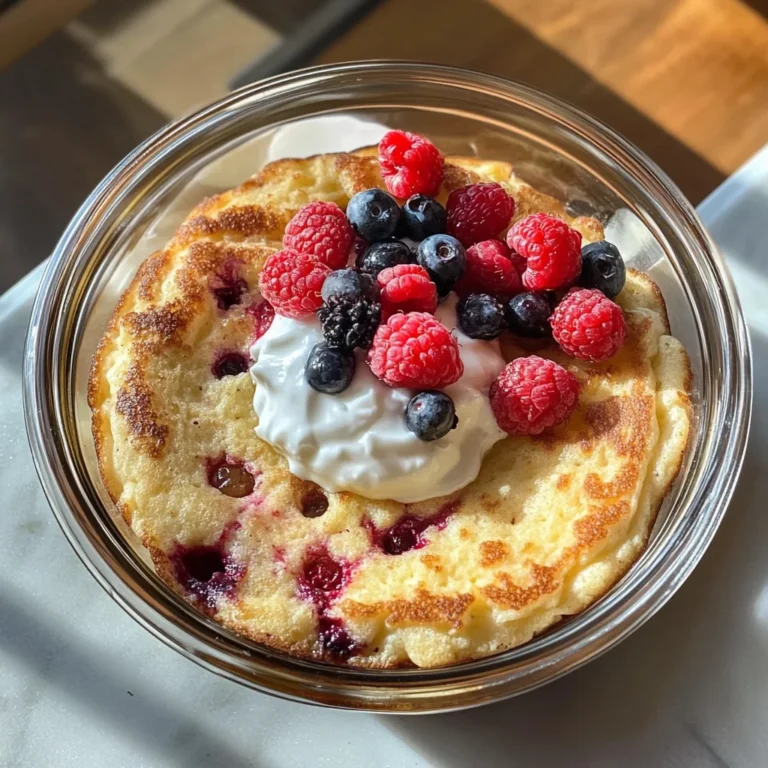 Baked Protein Pancake Bowls- great for meal prep and no banana needed!