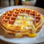Easy Low Carb Chaffle with Egg and Cheese