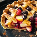 Mini Shortbread Pie with Berry & Apple Filling