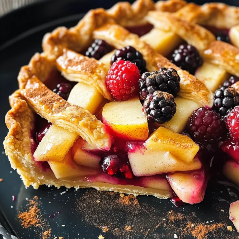 Mini Shortbread Pie with Berry & Apple Filling