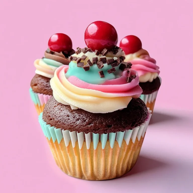 Neapolitan Ice Cream Cupcakes