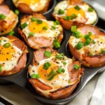 chicken ham and Cheese Egg Cups