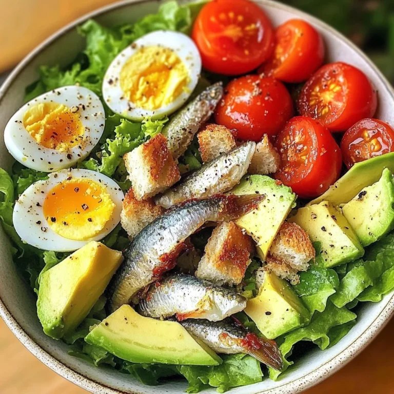 Avocado & Sardine Power Salad with Eggs