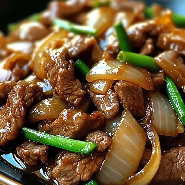 Chinese Beef Stir Fry with Caramelized Onions
