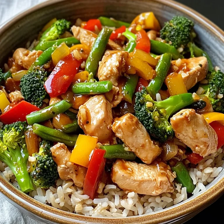 Colorful Chicken & Veggie Stir-Fry with Rice