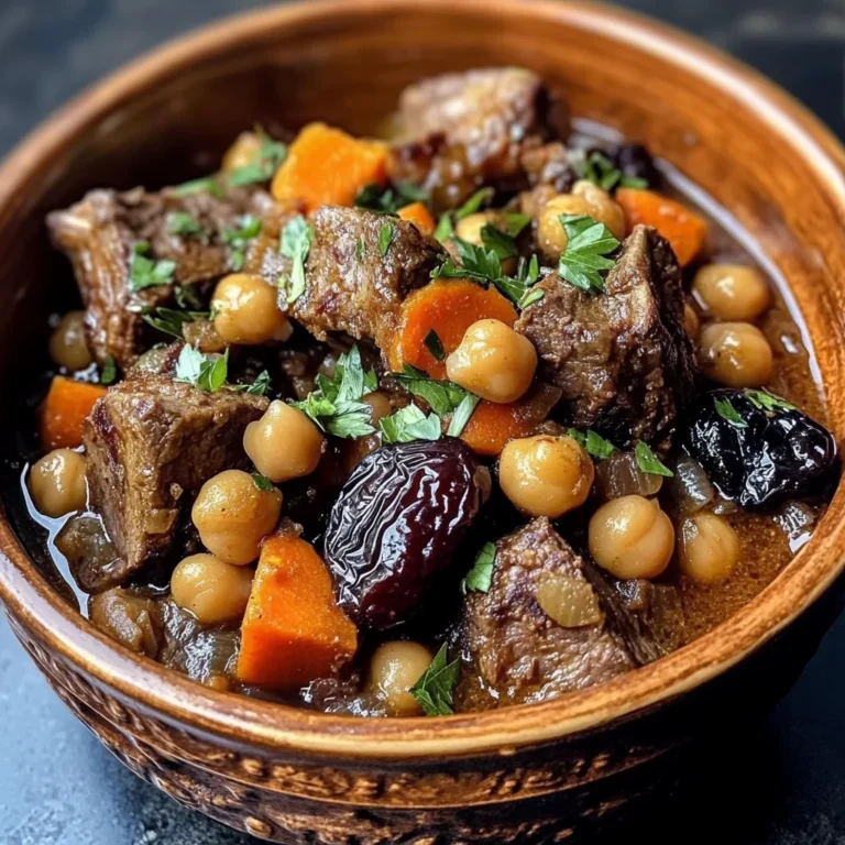 Moroccan Lamb Tagine with Prunes, Chickpeas & Warm Spices
