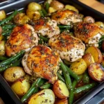 One-Pan Garlic Herb Chicken with Potatoes & Green Beans