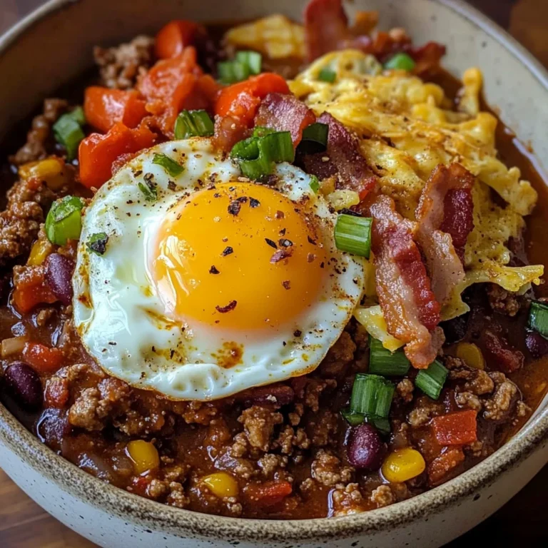 Breakfast Chili and Eggs