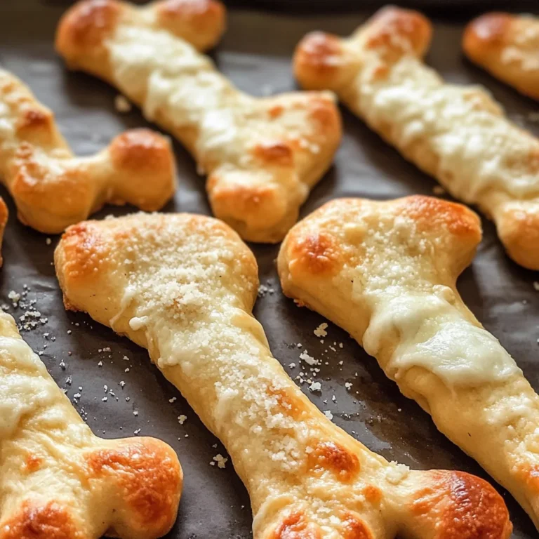 Cheesy Halloween Breadstick Bones
