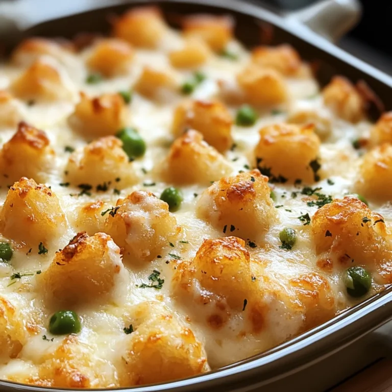 Chicken Alfredo Tater Tot Casserole: A Cozy, Comforting Dinner