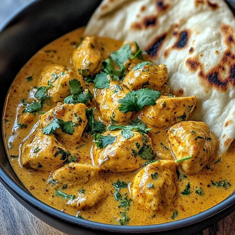 Creamy Coconut Chicken Curry with Naan