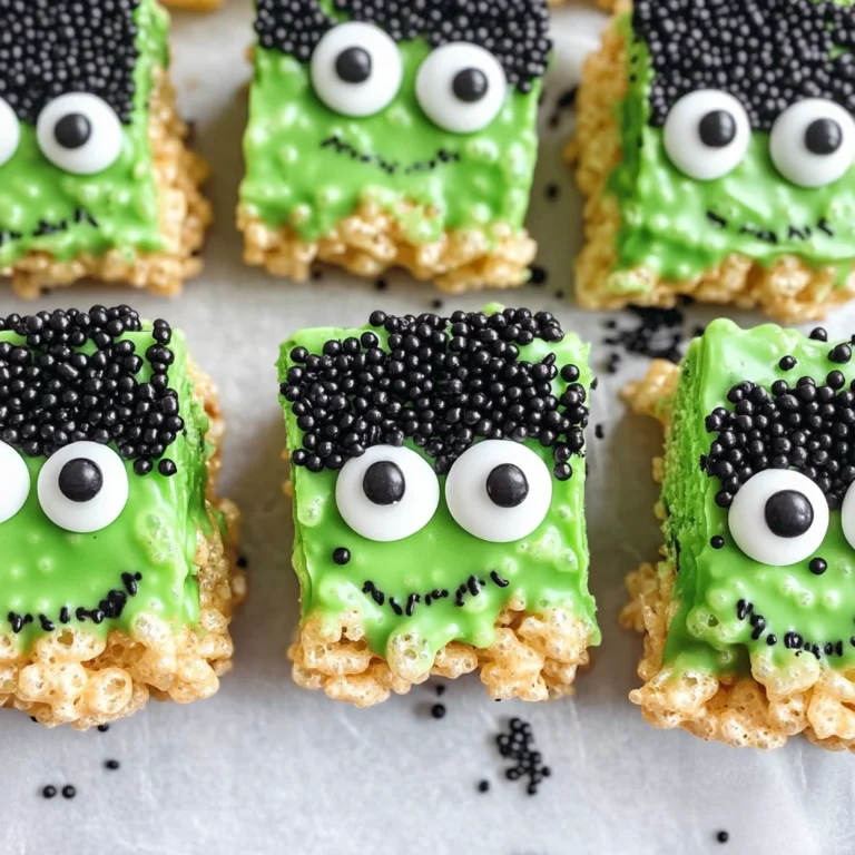 Frankenstein Halloween Rice Krispie Treats