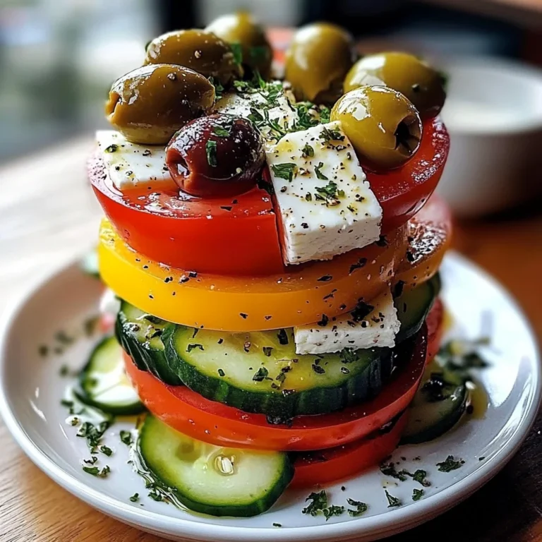 Greek Feta Salad Tower