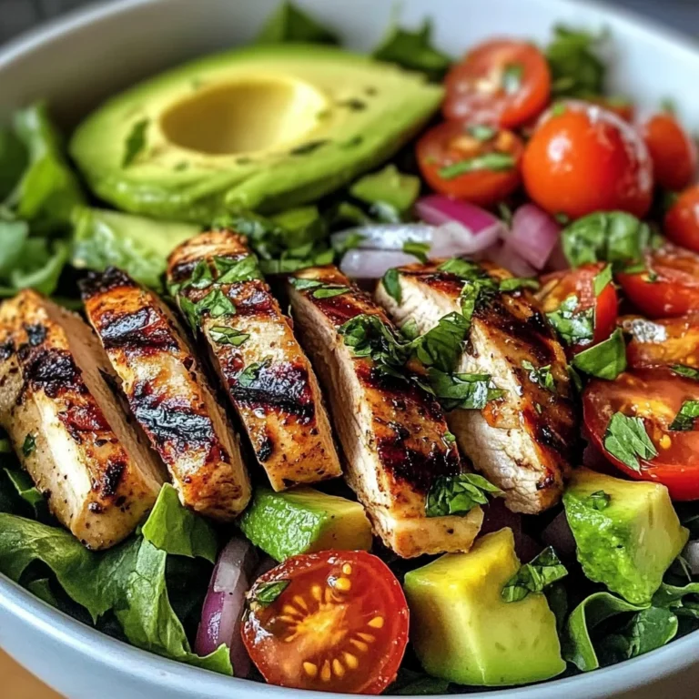 Grilled Chicken and Avocado Salad Bowl
