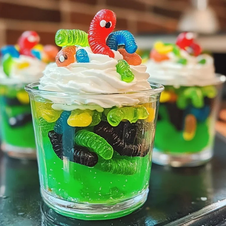 Gummy Worm Jello Cups Recipe