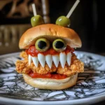 Halloween Chicken Parm Sliders