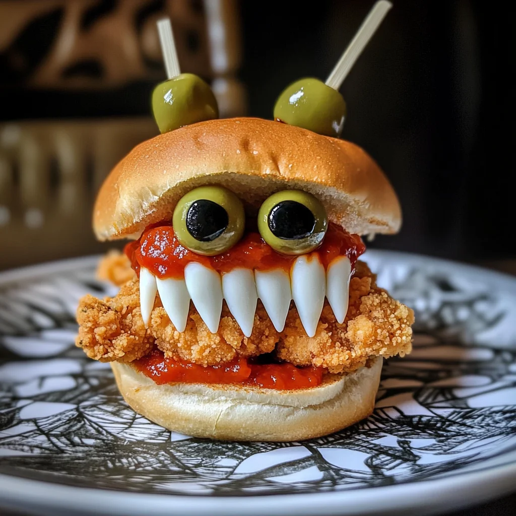 Halloween Chicken Parm Sliders