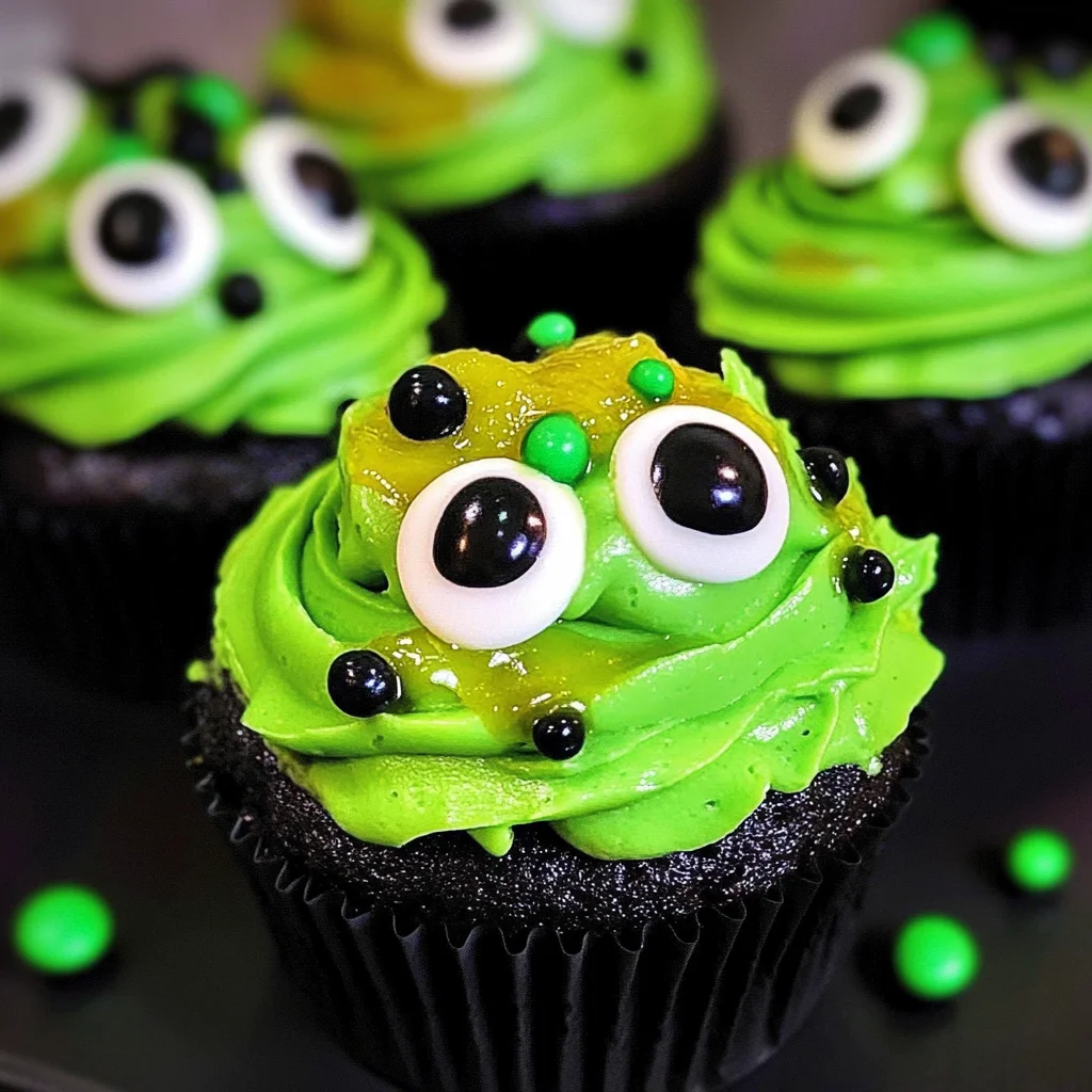 Halloween Slime Cupcakes