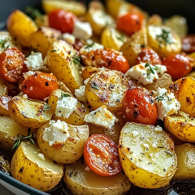 Healthy Baked Feta Potatoes : Easy Potatoes