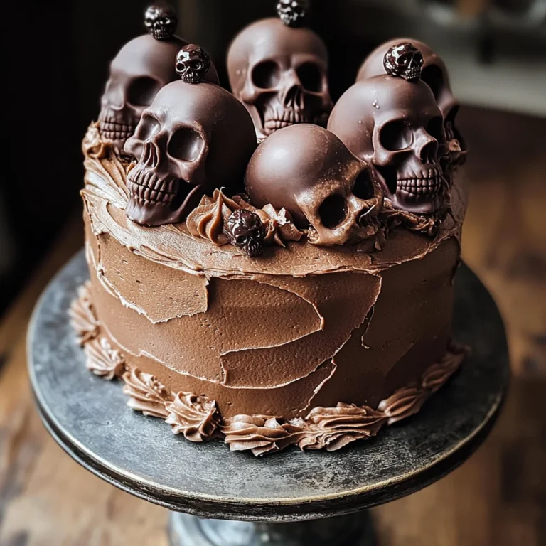 High Altitude Ginger Chocolate Skull Cake for Halloween