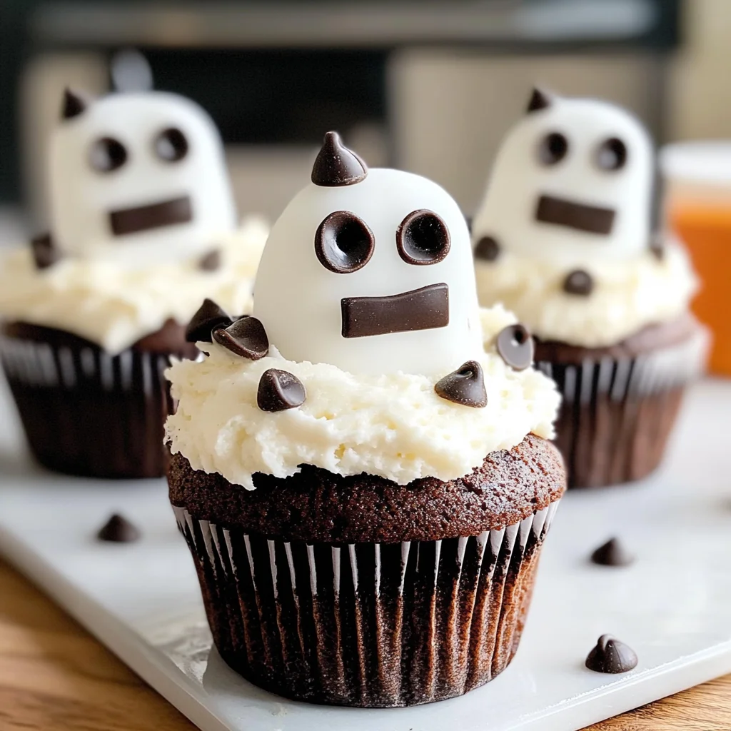 Marshmallow Ghost Cupcakes