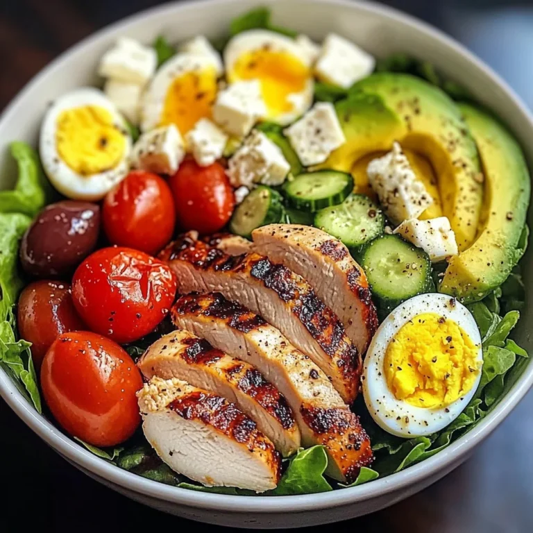 Mediterranean Chicken & Egg Salad Bowl with Avocado & Feta