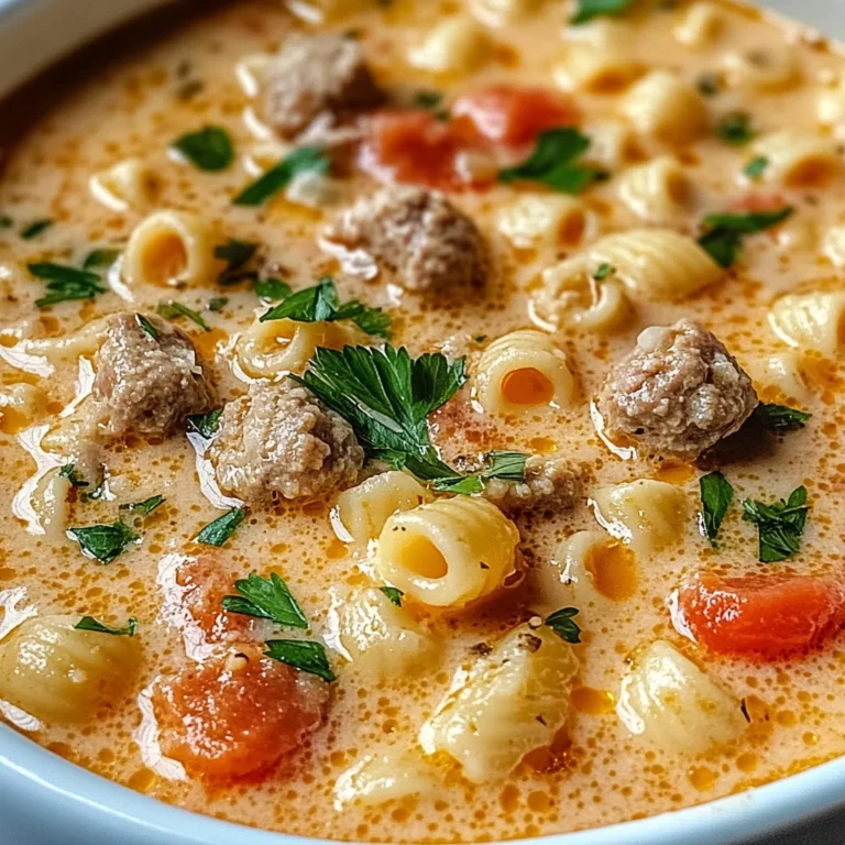 Parmesan Italian Sausage Ditalini Soup