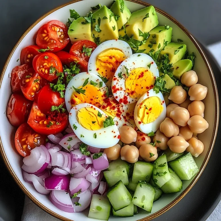 Rainbow Protein Bowl with Eggs & Chickpeas