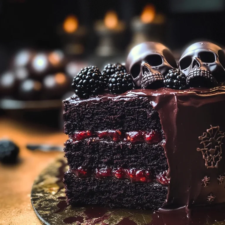 Spooky Black Velvet Halloween Cake