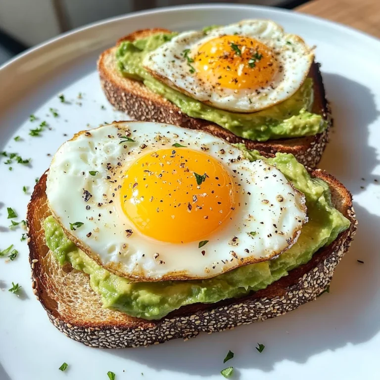 Avocado Toast with Sunny-Side Eggs & Iced Latte