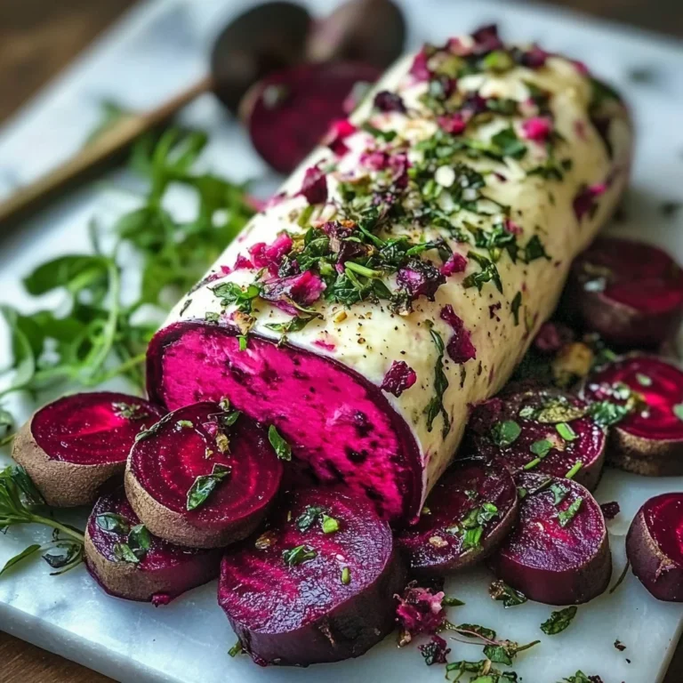 Beet and Goat Cheese Log
