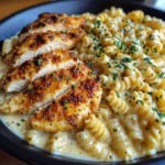 Cajun Garlic Chicken with Creamy Mozzarella Alfredo Twisted Pasta