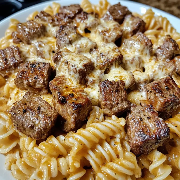 Cajun Steak Tips with Cheesy Parmesan Rotini