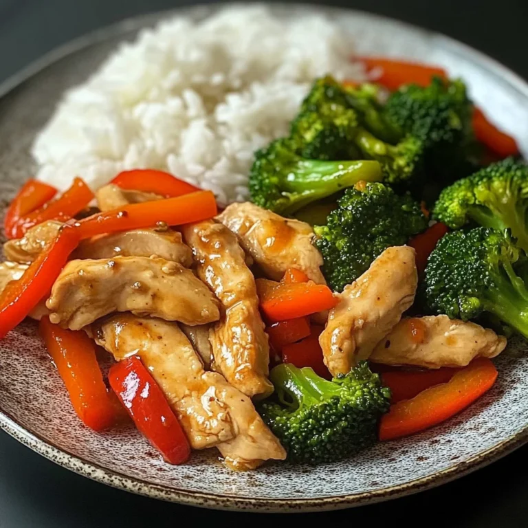 Chicken Stir-Fry with Steamed Broccoli & Fluffy Rice