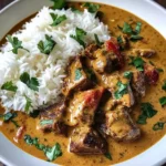 Coconut-Curry Beef with Garlic Naan & Jasmine Rice