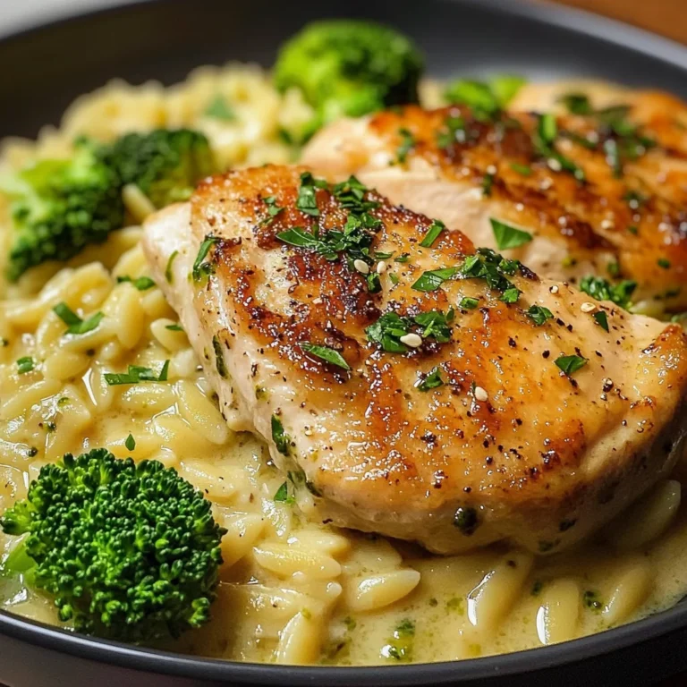 Creamy Chicken Broccoli Orzo Recipe