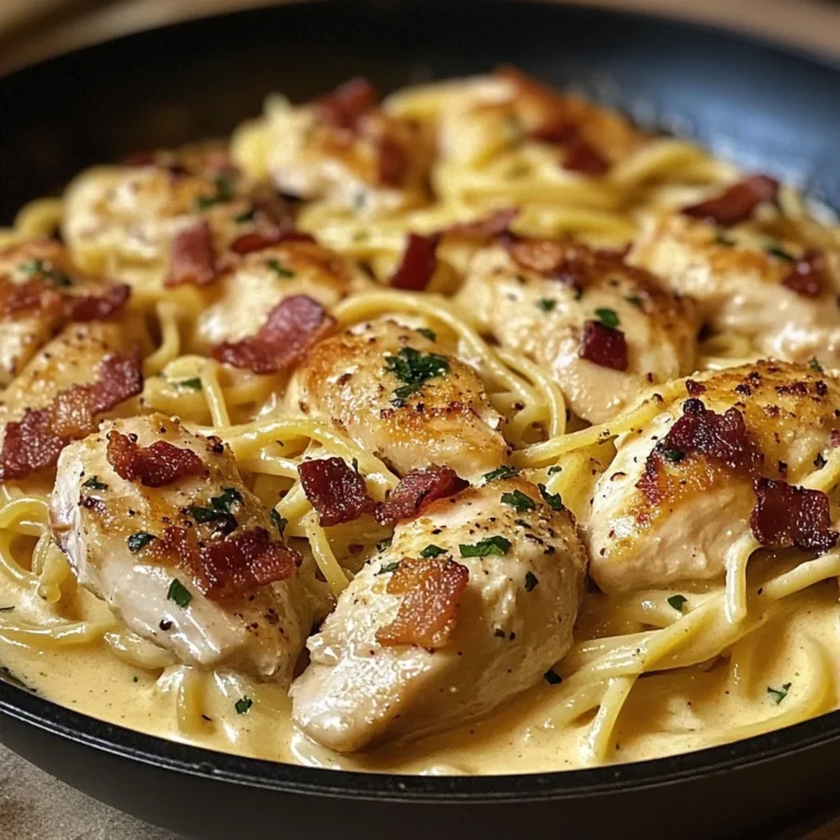 Creamy Chicken Carbonara Skillet