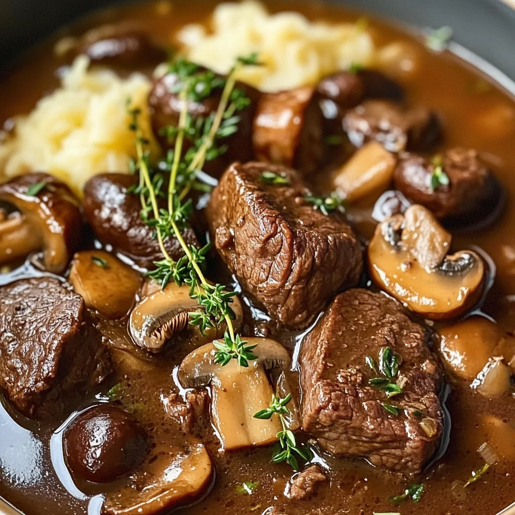 French Countryside Beef and Mushroom Stew