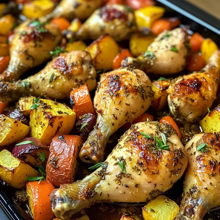 Garlic Herb Chicken Drumsticks with Veggies