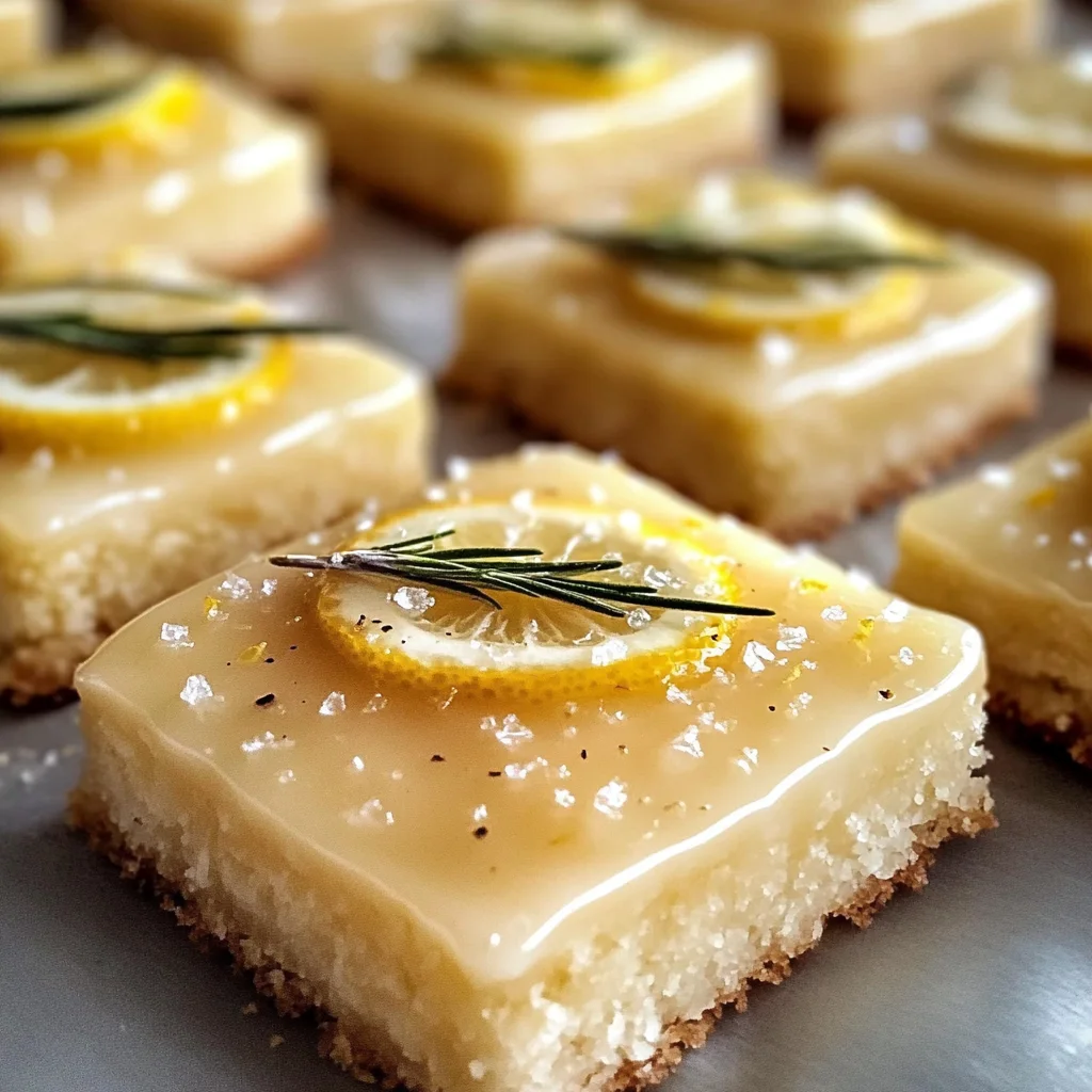 Rosemary-Lemon Shortbread with Salted Glaze