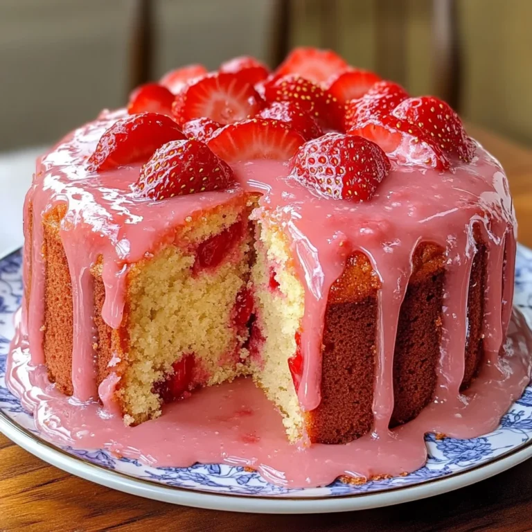 Strawberry Pound Cake with Strawberry Glaze