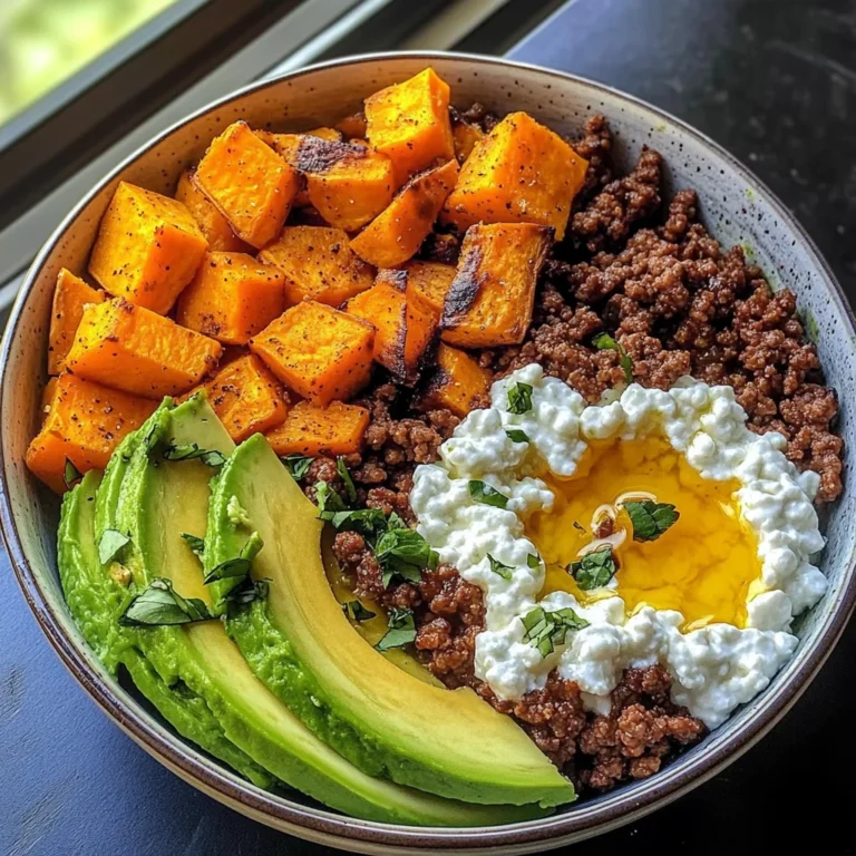 Sweet Potato, Beef & Avocado Protein Bowl