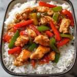 Sweet & Spicy Chicken Stir-Fry with Rice